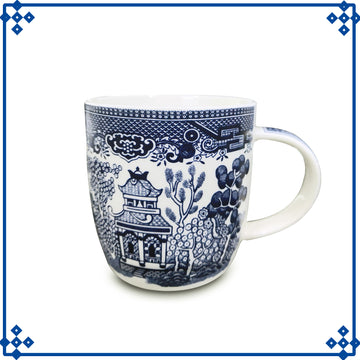 4-Serving Set Ceramic Blue Willow Mug Jugs Teapot