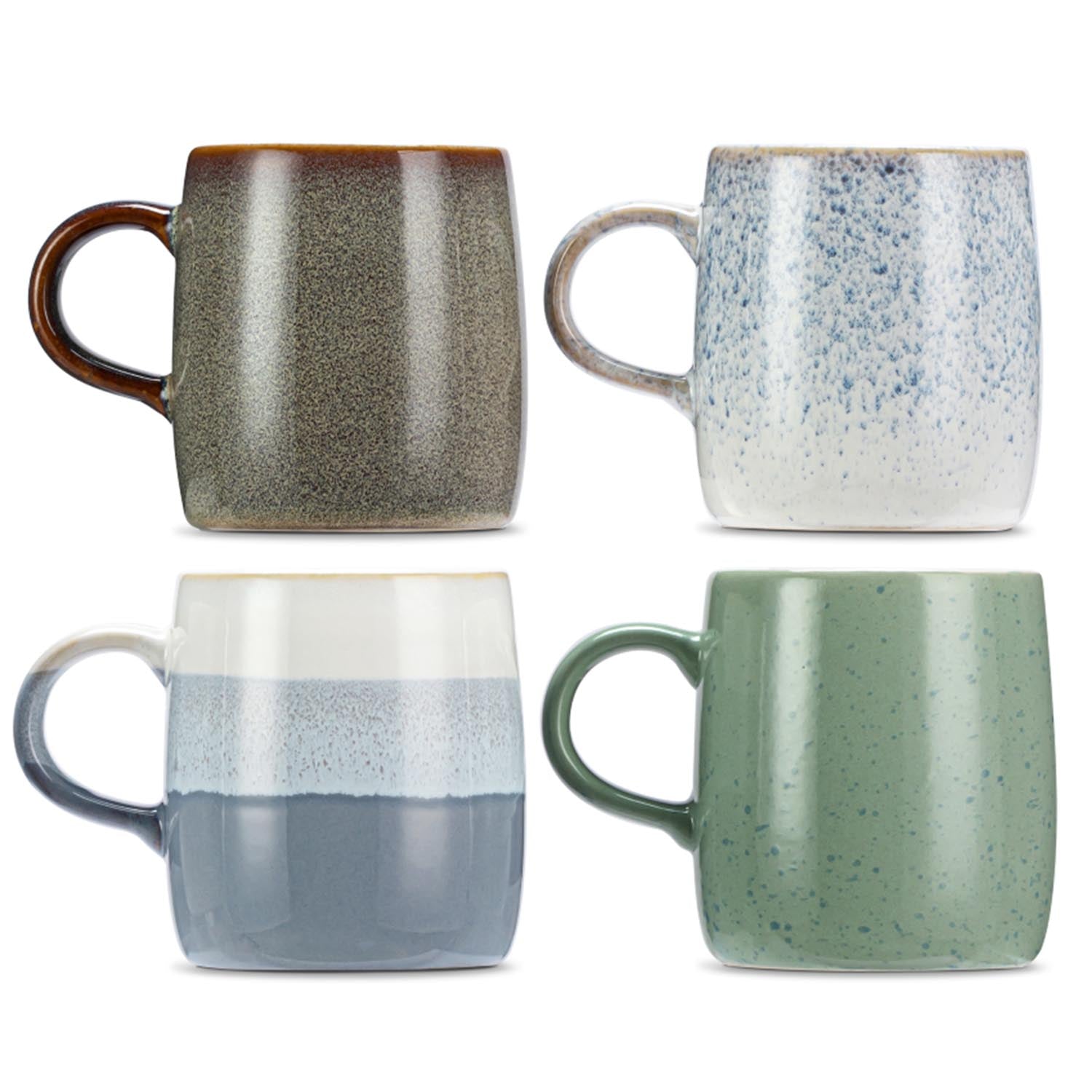 4Pcst 14oz Bella Reactive Glaze Mugs