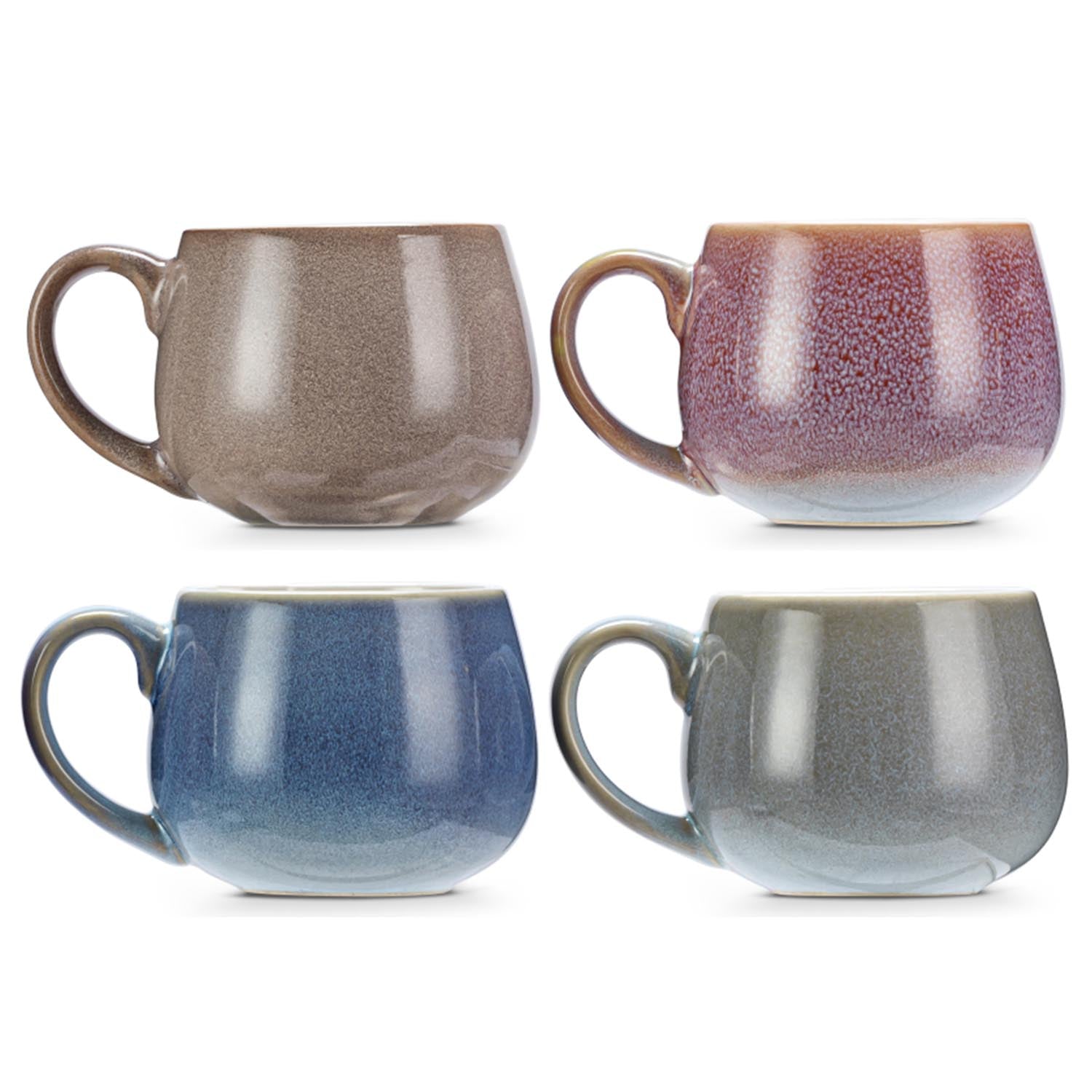 4Pcst 14oz Rio Reactive Glaze Mugs