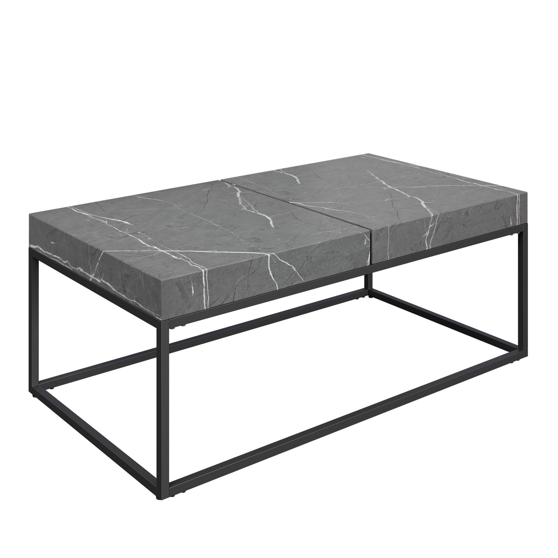 8cm Thick Seren Grey Marble Effect Coffee Table