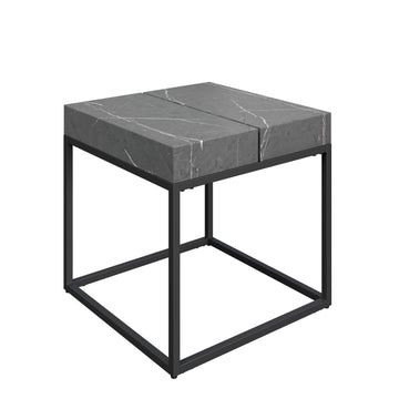 8cm Thick Seren Grey Marble Effect Side Table