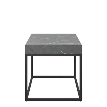 8cm Thick Seren Grey Marble Effect Side Table