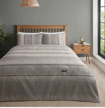 Catherine Lansfield Denim Duvet Cover Set, Single, Natural