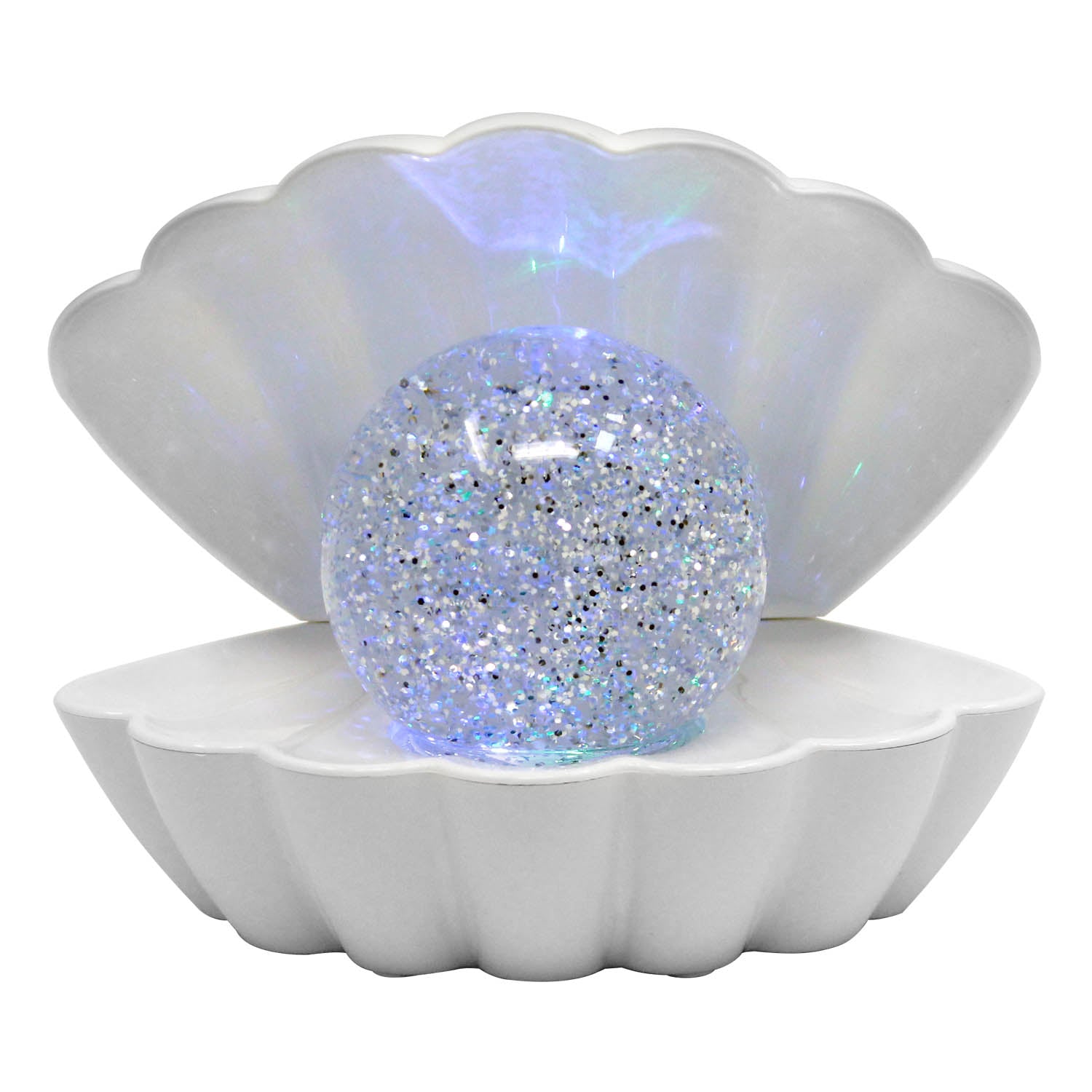 Glitter Pearl LED Colour Changing  Sea Shell Lamp