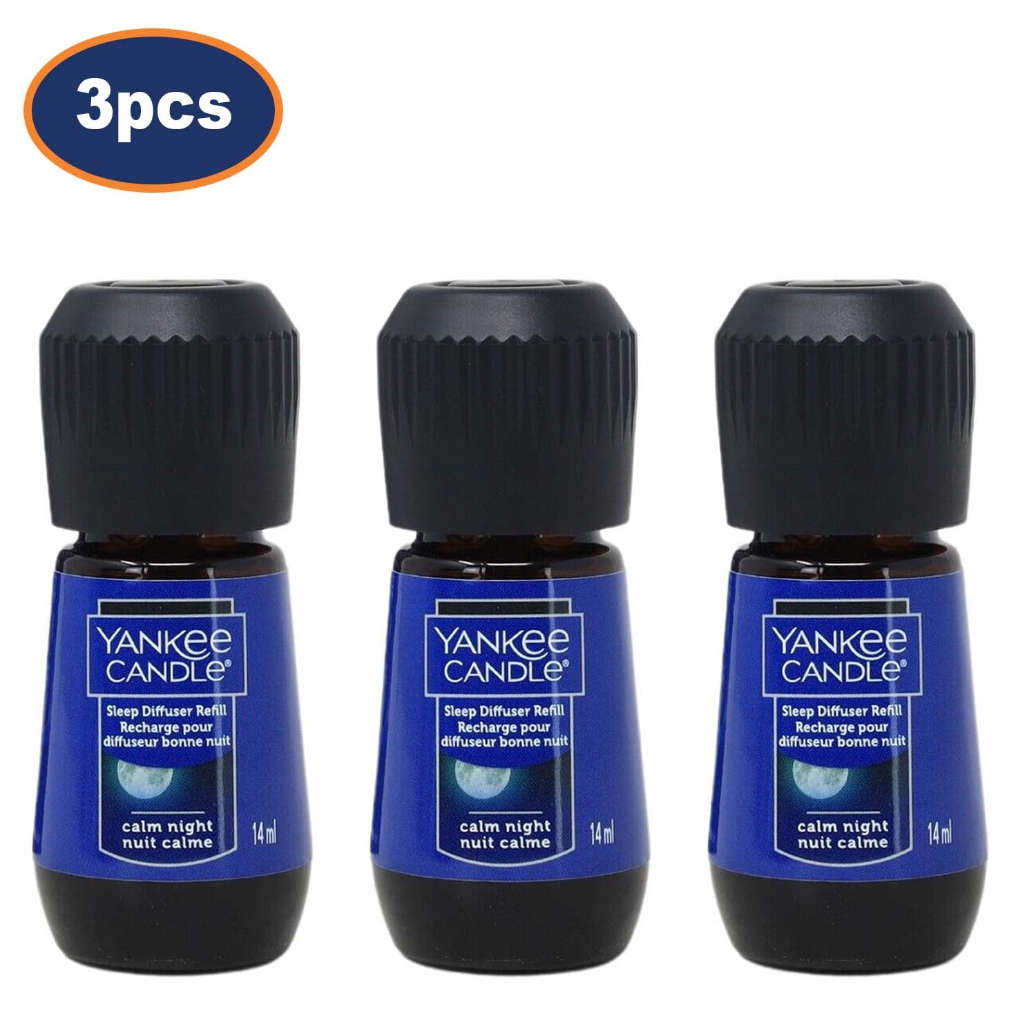 3Pcs Yankee Candle 14ml Calm Night Diffuser Aromatherapy Refill Bottle