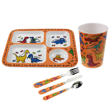 Kids Dinosaur Design 3pc Dinner Set