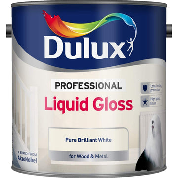 Dulux 2.5L Pro Liquid Gloss Pure Brilliant White For Wood & Metal Paint
