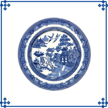 6-Set Ceramic Blue Willow 19cm Plate Tableware