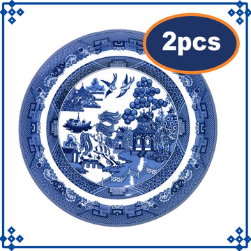 2-Set Ceramic Blue Willow 27cm Dinner Plate