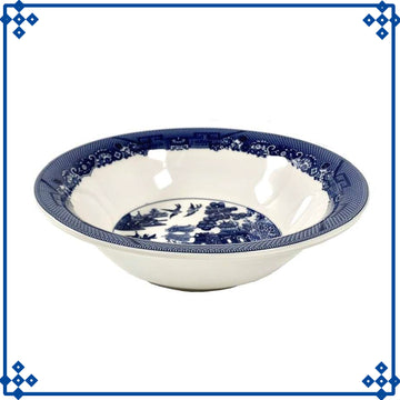 2-Set Ceramic Blue Willow 24 cm Salad Bowl