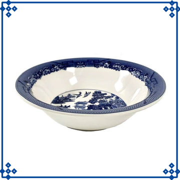 4-Set Ceramic Blue Willow 24 cm Salad Bowl