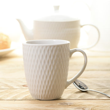 Jewel 350ml White Ceramic Coffee Mug