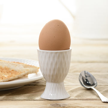 Jewel 4pc White Ceramic Egg Cups Set