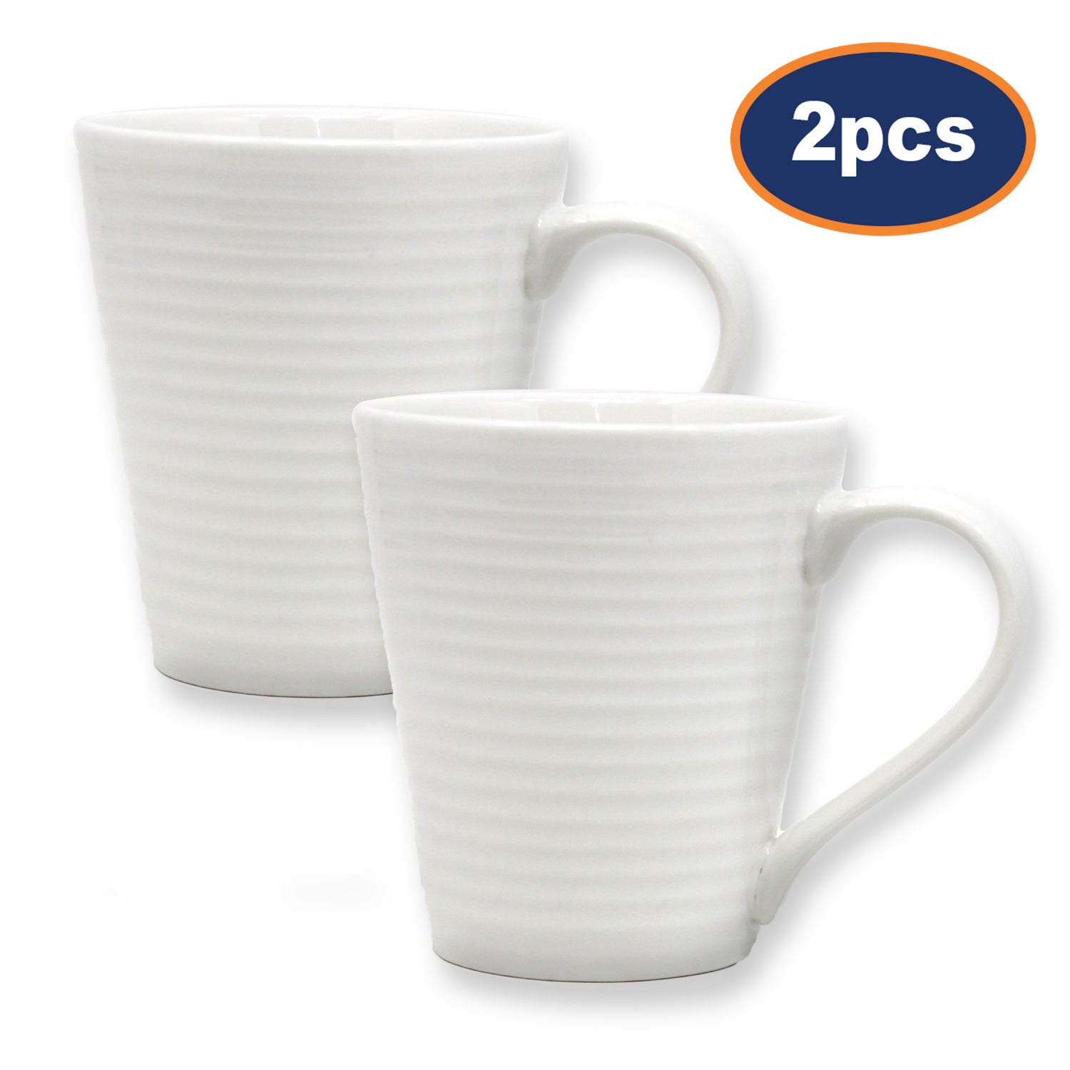 Set of 2 325ml Solar White Microwave & Dishwasher Safe Mug