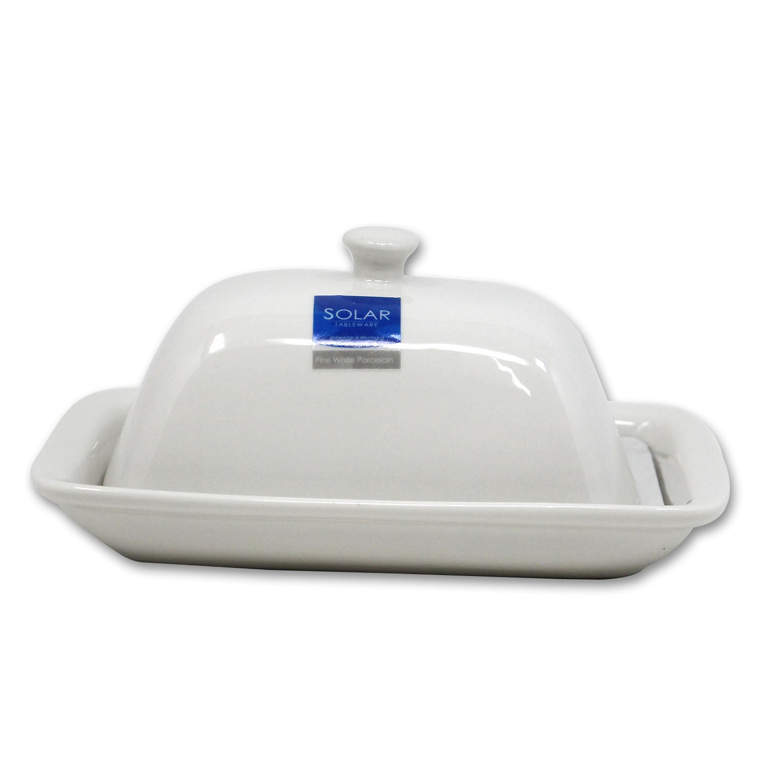 24cm Ceramic White Butter Dish