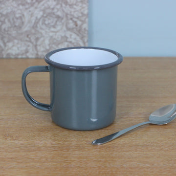 Falcon Grey Black Rim 350ML Coffee Mug