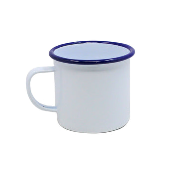 Falcon White Blue Rim 500ml Enamel Mug