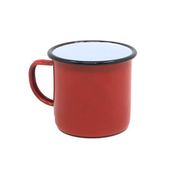 Falcon Red Black Rim 500ml Coffee Mug