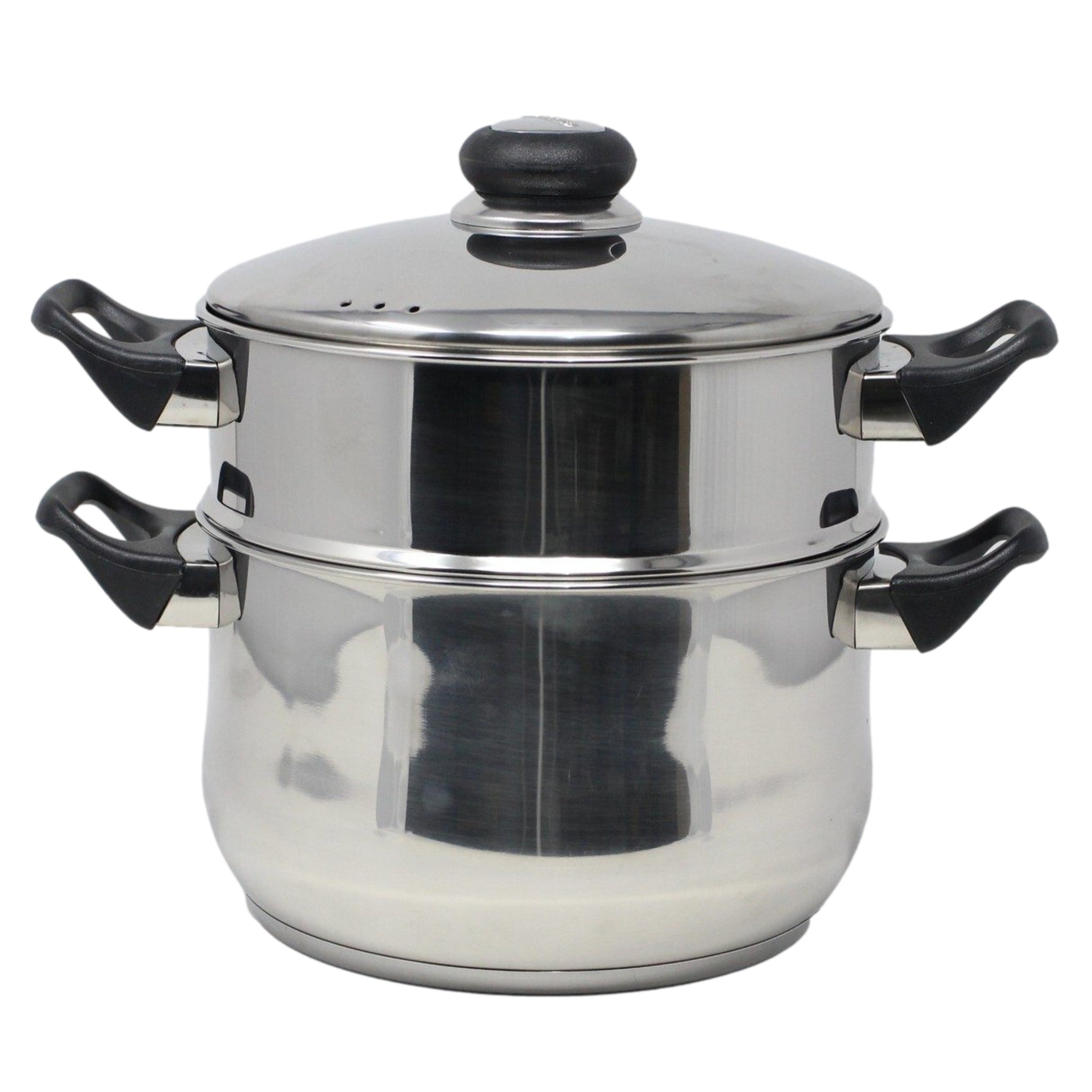 20cm 2 Tier Steamer Stainless Steel Stock Pot Induction Safe