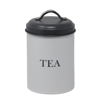 1.2L White Tea Canister Storage Caddy Grey Airtight Jar