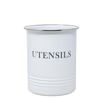 White Grey Utensil Holder Minimalist