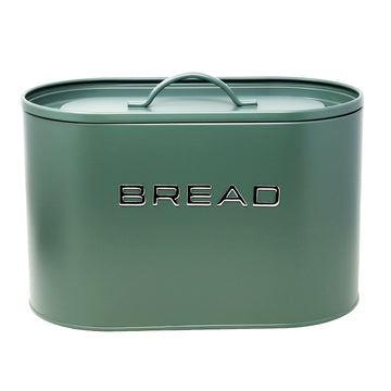 Sage Green Metal Bread Bin