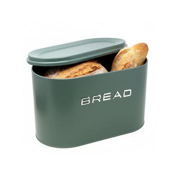 Sage Green Metal Bread Bin