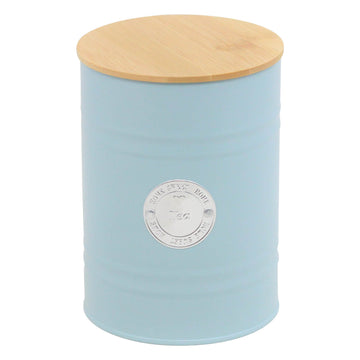 5 Pcs Blue Tea Canister Vintage Tin Storage Container