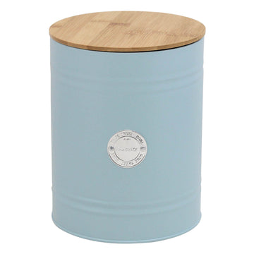 Biscuit Tin Container Canister Blue Food Storage