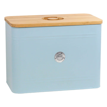 Bread Bin Canister Minimalist Blue Vintage