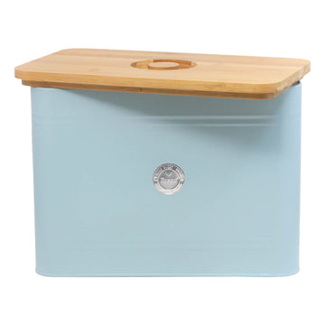 Set of 4 Blue Tea Coffee Sugar & Bread Canister Set