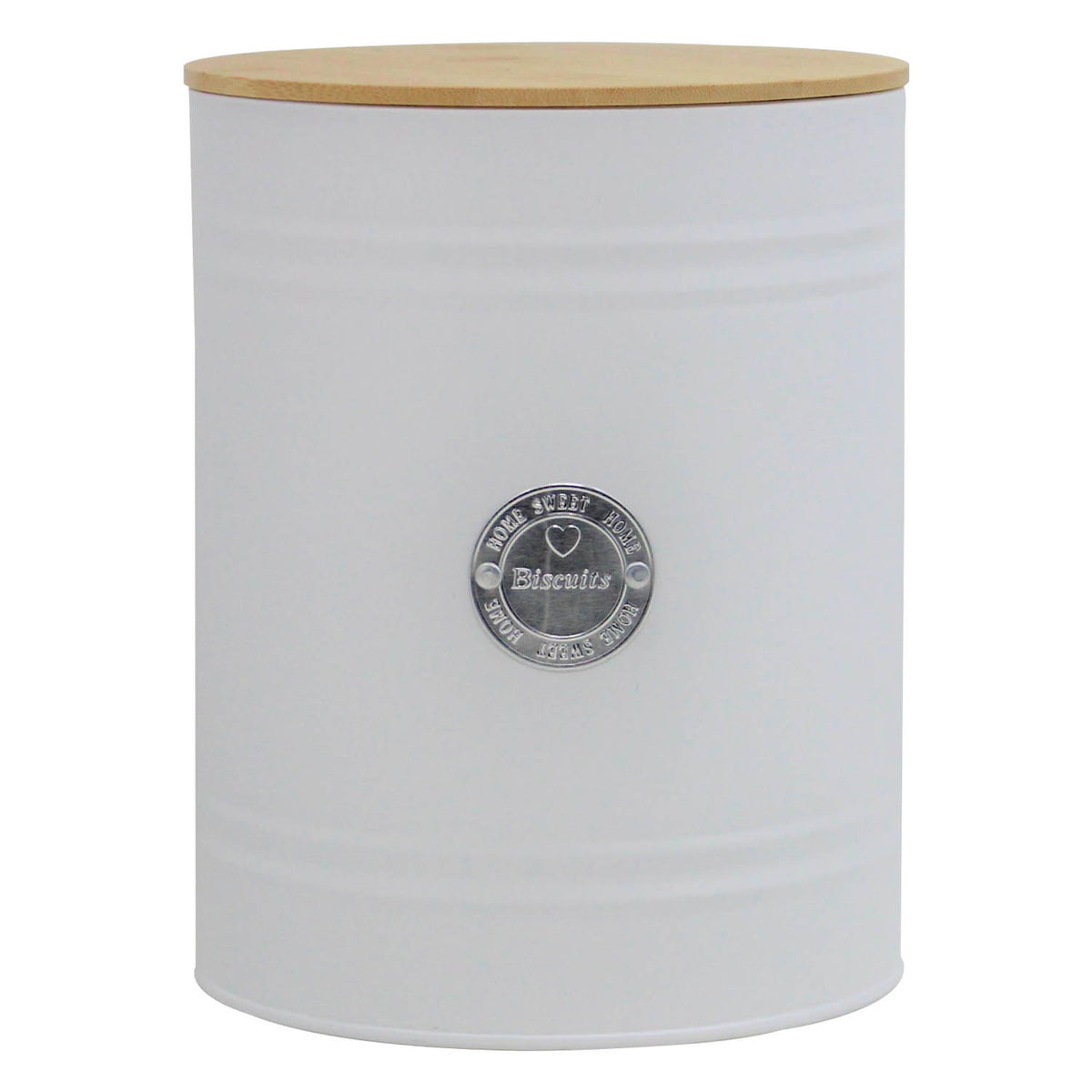 Biscuit Tin Container Canister White Food Storage