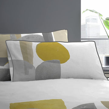Appletree Duval Ochre Duvet Cover Abstract Double