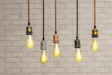 Bright Silver Vintage Hanging Lamp Holder