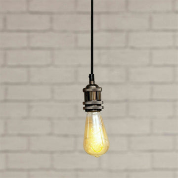 Black Chrome Vintage Hanging Lamp Holder