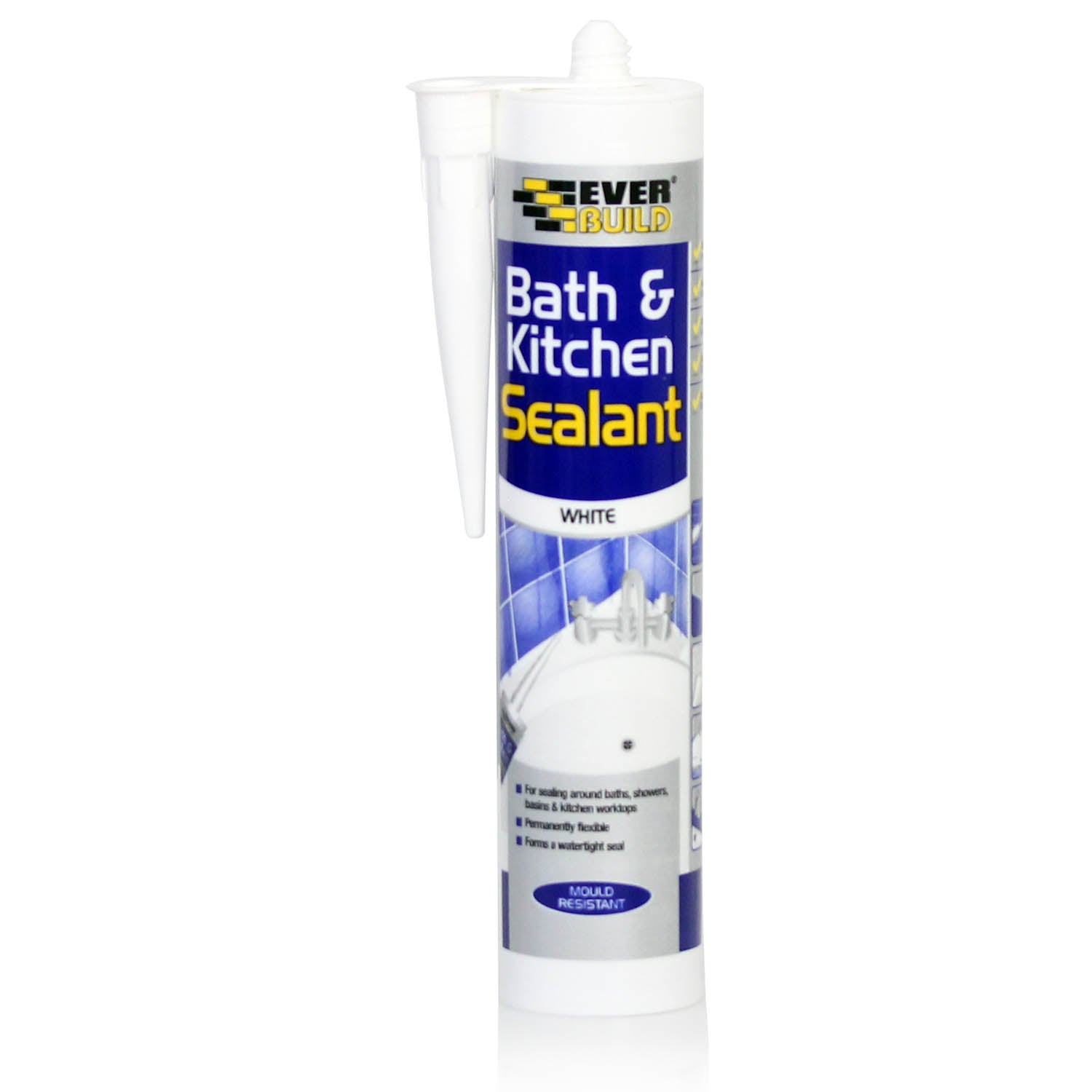 Everbuild Bath And Kitchen 290ml White Sealant