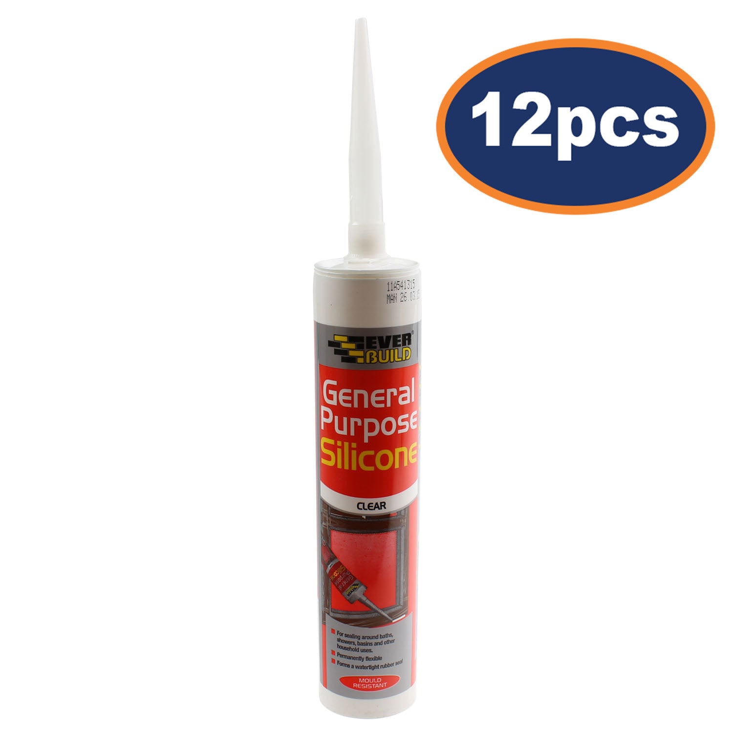 Everbuild 280ml General Purpose Silicone Clear Sealant