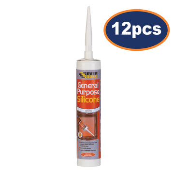 Everbuild 280ml General Purpose Silicone White Sealant