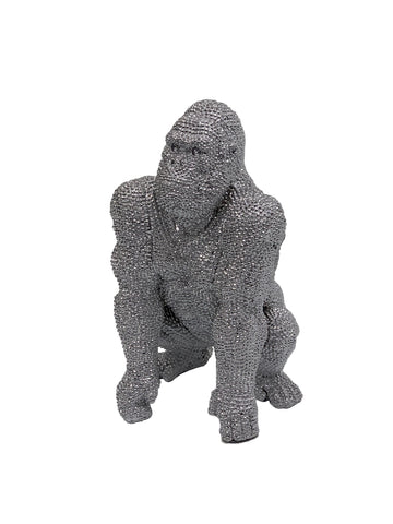 Glitter Gorilla Animal Ornament Indoor Display Home Decor
