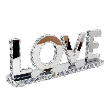 Modern LOVE Crystal Mirrored Table Lamp
