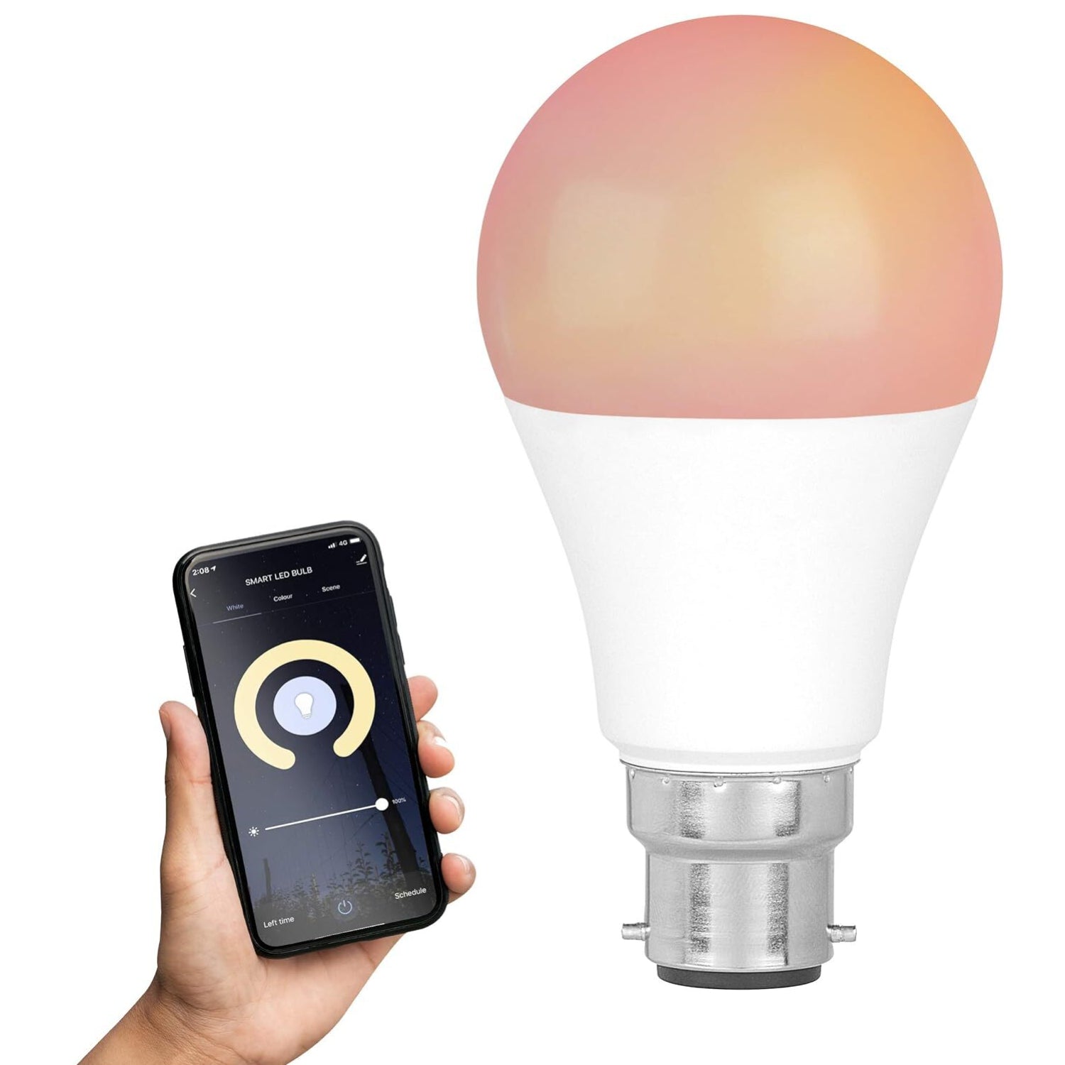 WIFI Bayonet 8.5W RGB White Light Google Amazon Compatible Smart Bulb