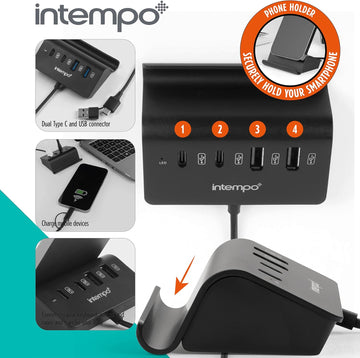 Intempo 4-Port Type C Multi USB Hub Adapter