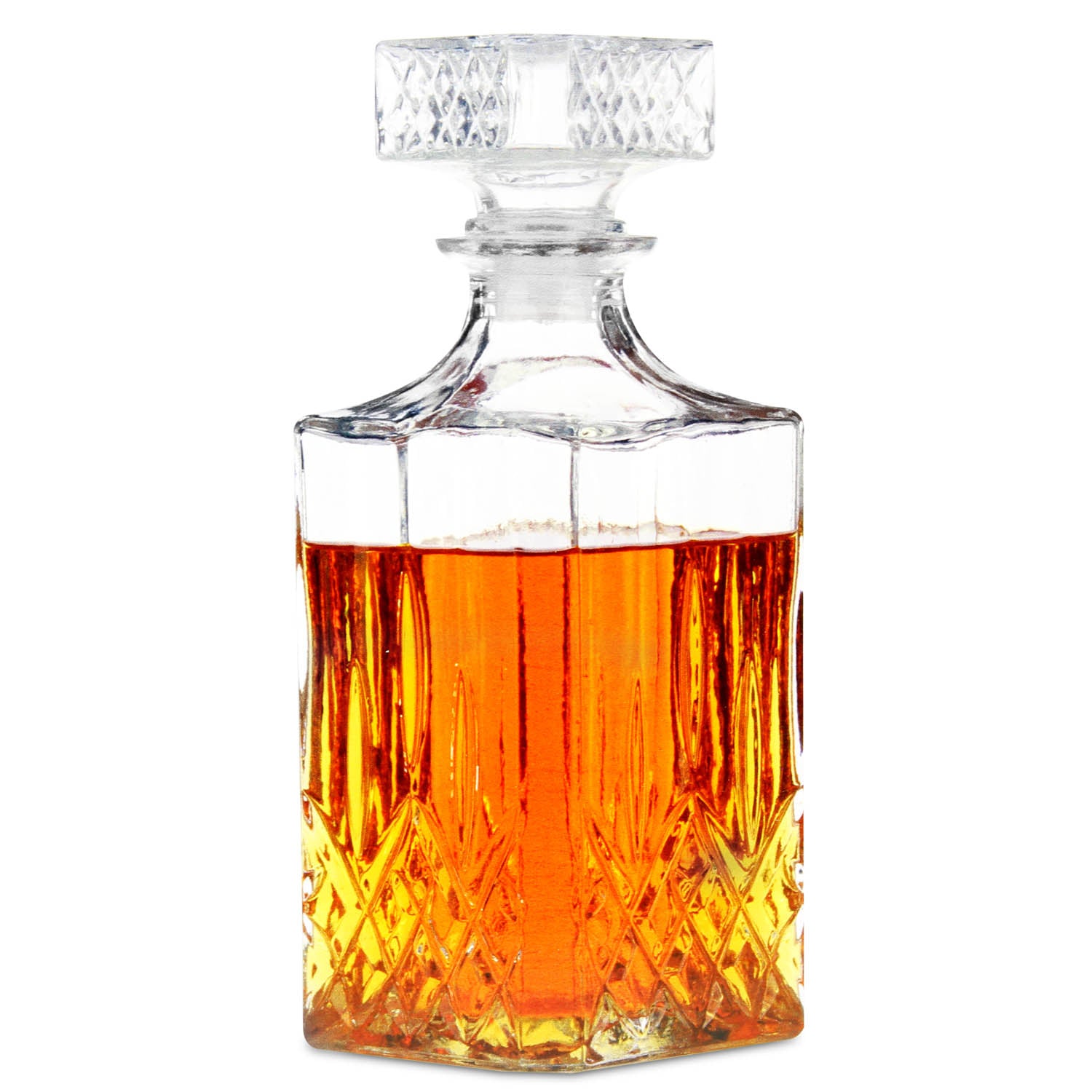 Alpina 0.8Litre Clear Glass Square Decanter