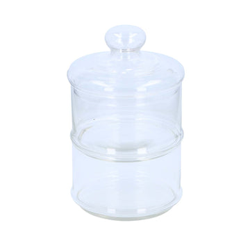 2 Tier Clear Glass Stackable Storage Jars With Lid