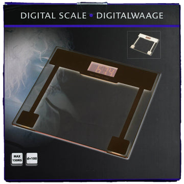 150KG Clear Glass Digital Bathroom Weighing Scale