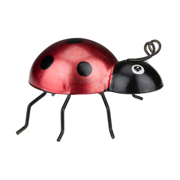 3pcs Metal Wall Hanging Black & Red 3D Ladybug Wall Decor