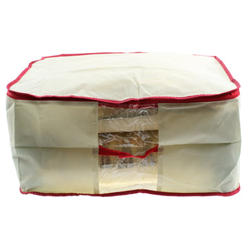 Cream & Red 52x40x25cm Underbed Storage Bag