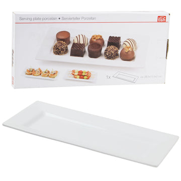 Trento 10pcs White Porcelain Serving Plates