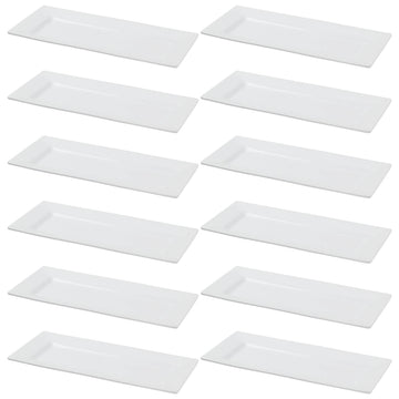 Trento 12pcs White Porcelain Serving Plates