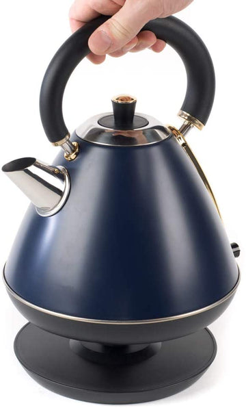 Salter Pyramid 1.7L 3000W Electric Kettle Navy Gold